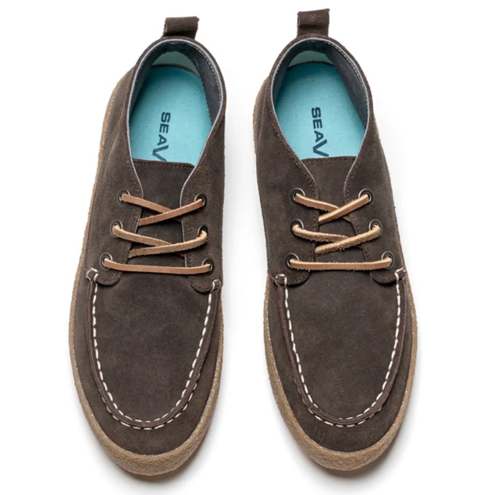 SEAVEES Men‎ Suede Bayside Moc Gray Color Size 8